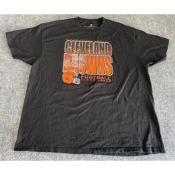 Cleveland Browns Tee Shirt Adult XXLarge Black American NFL Football Conf‎ Mens - Picture 1 of 8
